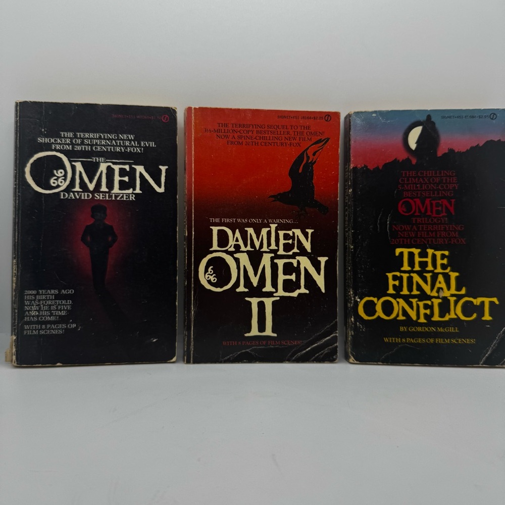 Omen Trilogy Book Set - Black and Red Covers